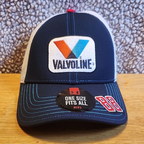 Under Armour Nascar Valvoline 88 Velcroback Hat - NEW - Picture 1 of 8